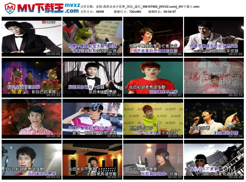 金悦-我的未来不是梦_国语_流行_MB107565